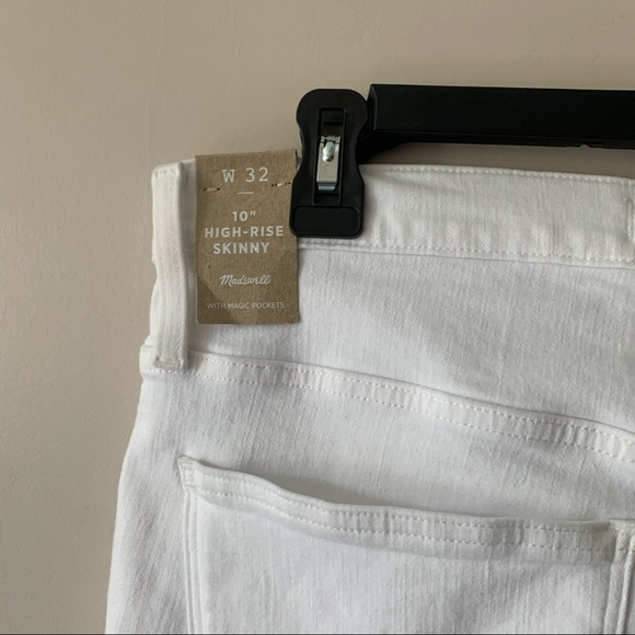 Madewell 10” High Rise Skinny White Jeans - Picture 6 of 6